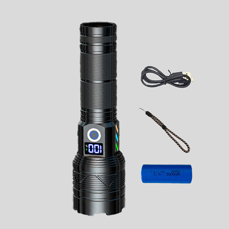 📢📢50 % Rabatt!! + Kostenloser Versand 🚀💥🔦 Taschenlampe mit extrem hoher Lumenzahl & Zoomfunktion – wiederaufladbar, extrem hell, wasserdicht und hoher Haltbarkeit | Perfekt für Outdoor & Notfall!✨
