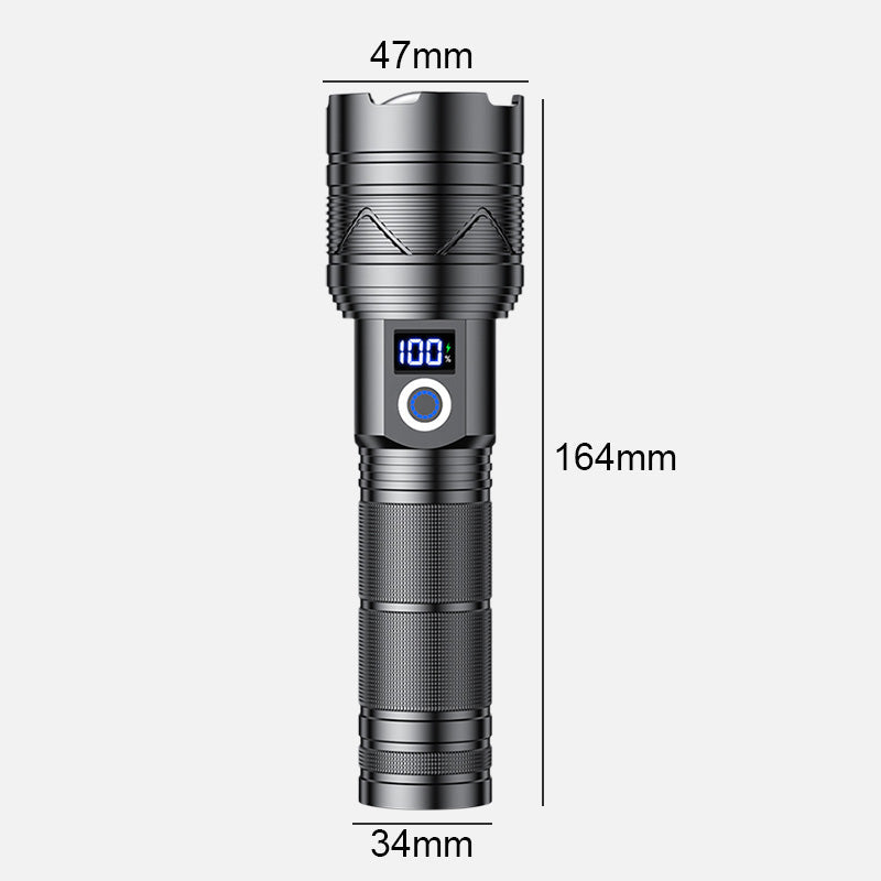 📢📢50 % Rabatt!! + Kostenloser Versand 🚀💥🔦 Taschenlampe mit extrem hoher Lumenzahl & Zoomfunktion – wiederaufladbar, extrem hell, wasserdicht und hoher Haltbarkeit | Perfekt für Outdoor & Notfall!✨
