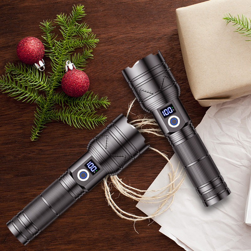 📢📢50 % Rabatt!! + Kostenloser Versand 🚀💥🔦 Taschenlampe mit extrem hoher Lumenzahl & Zoomfunktion – wiederaufladbar, extrem hell, wasserdicht und hoher Haltbarkeit | Perfekt für Outdoor & Notfall!✨