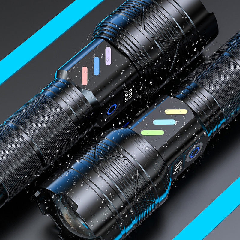 📢📢50 % Rabatt!! + Kostenloser Versand 🚀💥🔦 Taschenlampe mit extrem hoher Lumenzahl & Zoomfunktion – wiederaufladbar, extrem hell, wasserdicht und hoher Haltbarkeit | Perfekt für Outdoor & Notfall!✨