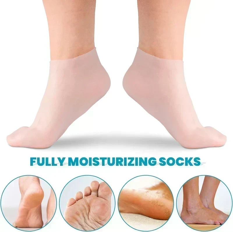🔥Feuchtigkeitsspendende Fußmaske, Peeling-Silikonsocken, Strand-Schutzsocken