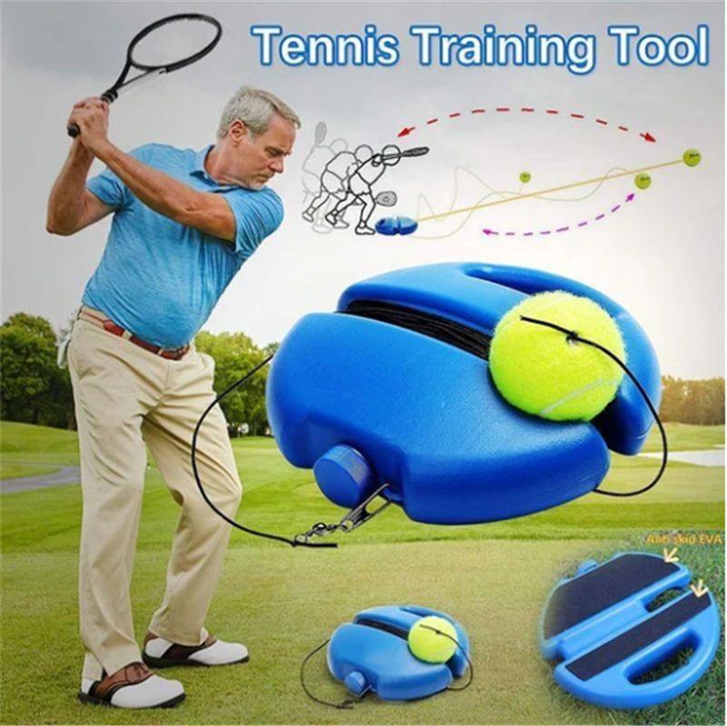 🎁 2+1 GRATIS!! 🎾 Tennis-Trainer mit Rückprallball – Praktisches Trainingsset für Garten, Park & Zuhause
