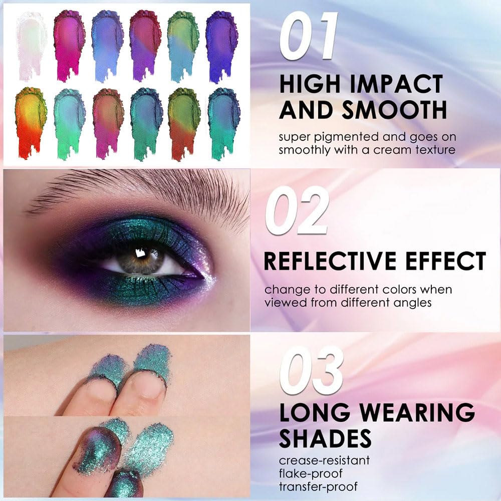 💗 LETZTER TAG – KAUF 1, BEKOMME 1 GRATIS 💗 Doppeltes Chrom‑Lidschattenprodukt