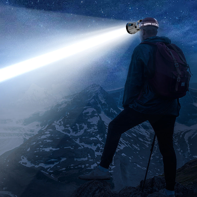 📢📢50 % Rabatt!! ⏰🏕️Superhelle wiederaufladbare Hochleistungs-Stirnlampe🧢Superhelle & wiederaufladbare Stirnlampe mit Hochleistungs-LED für Camping & Abenteuer⚡🔋