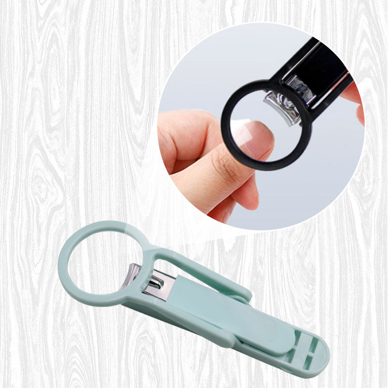 🔥🎁 2+1 GRATIS!!🥳 💞 50K+ VERKAUFT! ⚡🔍 Nagelscheren mit Lupe und spritzwasserfestem Aufnahmebehälter