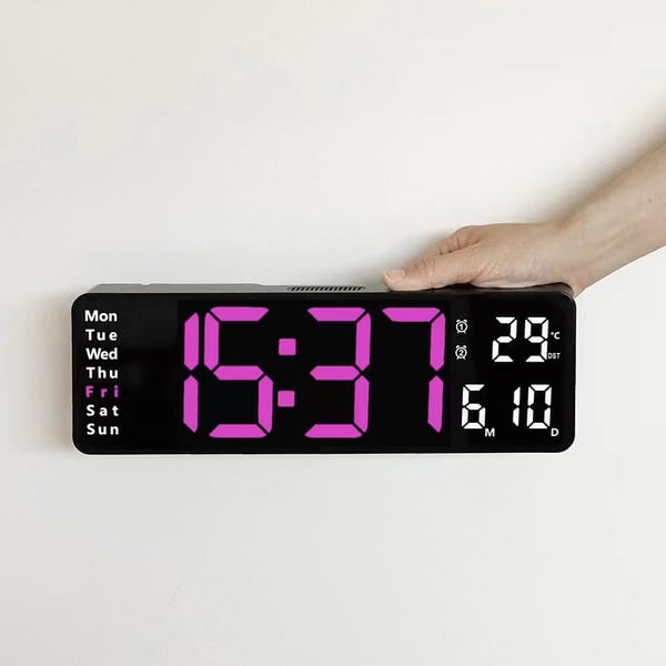 📢📢 50% RABATT !! ⏰ Große Digitaluhr 13 Zoll / 16 Zoll mit Temperaturanzeige, Datum, automatischer Sommerzeit & Nachtlicht mit automatischer Helligkeitsregelung