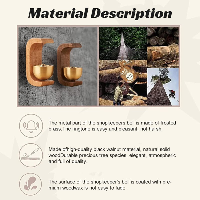 🎐 50 % Rabatt!! 🔔🎵 Magnetische Türklingel aus Holz mit Windspielfunktion 🏡🌸