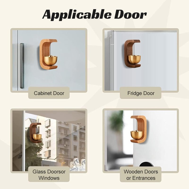 🎐 50 % Rabatt!! 🔔🎵 Magnetische Türklingel aus Holz mit Windspielfunktion 🏡🌸