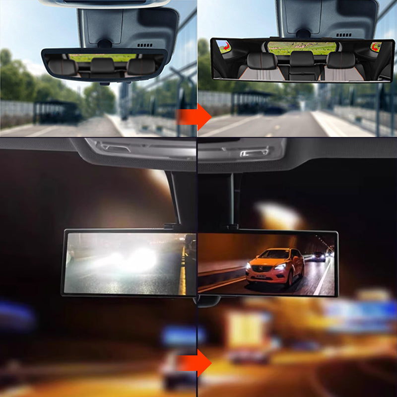 🚗50 % Rabatt!!👁️ Breiter gebogener Auto-Rückspiegel – Weitwinkel-Sicht, einfache Installation & universelle Passform (Sicheres Fahren mit besserer Sicht!)