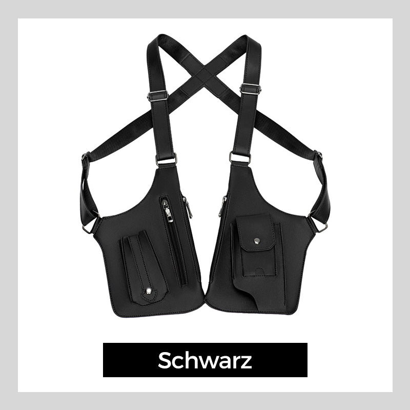 🔥Beliebter klassischer Stil🔥Anti-Diebstahl-Tasche im taktischen Stil für Herren mit doppeltem Schultergurt und mehreren Taschen