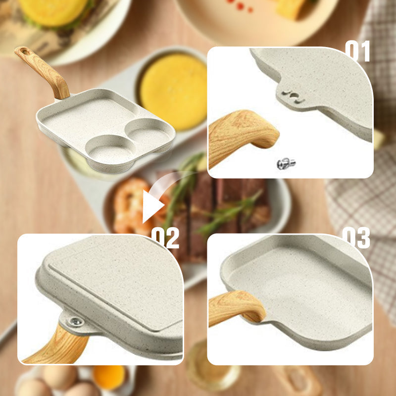 ⏳Zeitlich begrenztes Sonderangebot – 🎁50 % Rabatt💥⏰3-in-1-Antihaftpfanne mit geteiltem Deckel