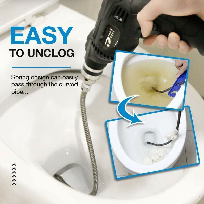 🔥 50 % Rabatt!! 🔧Elektrische Abfluss-Baggerfeder – Spiralfeder für Rohrreinigung, handlich & effektiv – Ideal für Waschbecken, Dusche & Toilette ✨