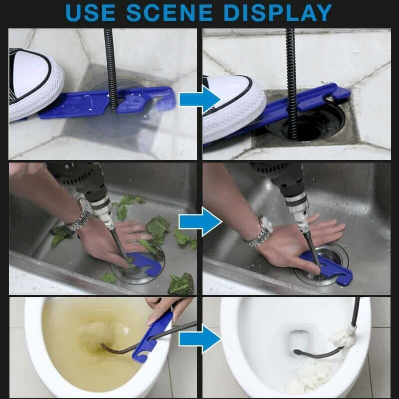 🔥 50 % Rabatt!! 🔧Elektrische Abfluss-Baggerfeder – Spiralfeder für Rohrreinigung, handlich & effektiv – Ideal für Waschbecken, Dusche & Toilette ✨