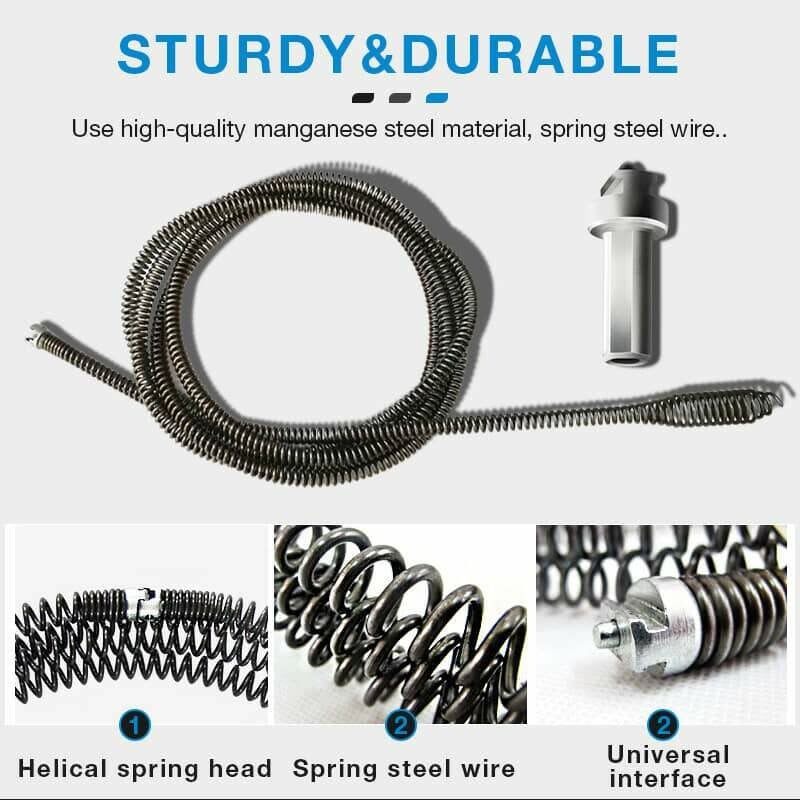 🔥 50 % Rabatt!! 🔧Elektrische Abfluss-Baggerfeder – Spiralfeder für Rohrreinigung, handlich & effektiv – Ideal für Waschbecken, Dusche & Toilette ✨