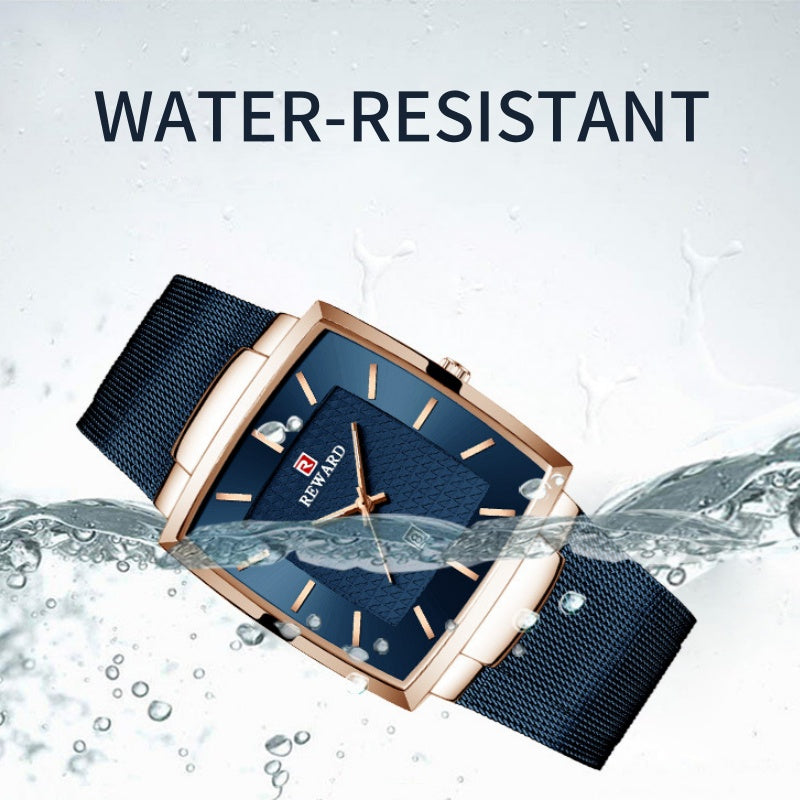 🔥 Jetzt 50 % Rabatt – Sofort zugreifen! ⏳⌚ Herren Quarzarmbanduhr mit eckigem Mesh-Armband, ultraflach ✨