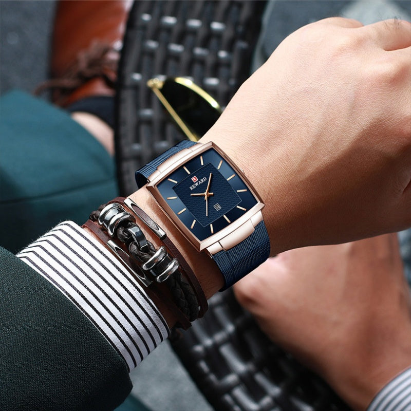 🔥 Jetzt 50 % Rabatt – Sofort zugreifen! ⏳⌚ Herren Quarzarmbanduhr mit eckigem Mesh-Armband, ultraflach ✨
