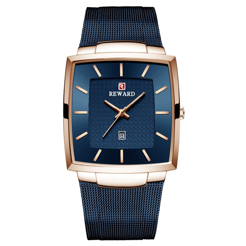 🔥 Jetzt 50 % Rabatt – Sofort zugreifen! ⏳⌚ Herren Quarzarmbanduhr mit eckigem Mesh-Armband, ultraflach ✨