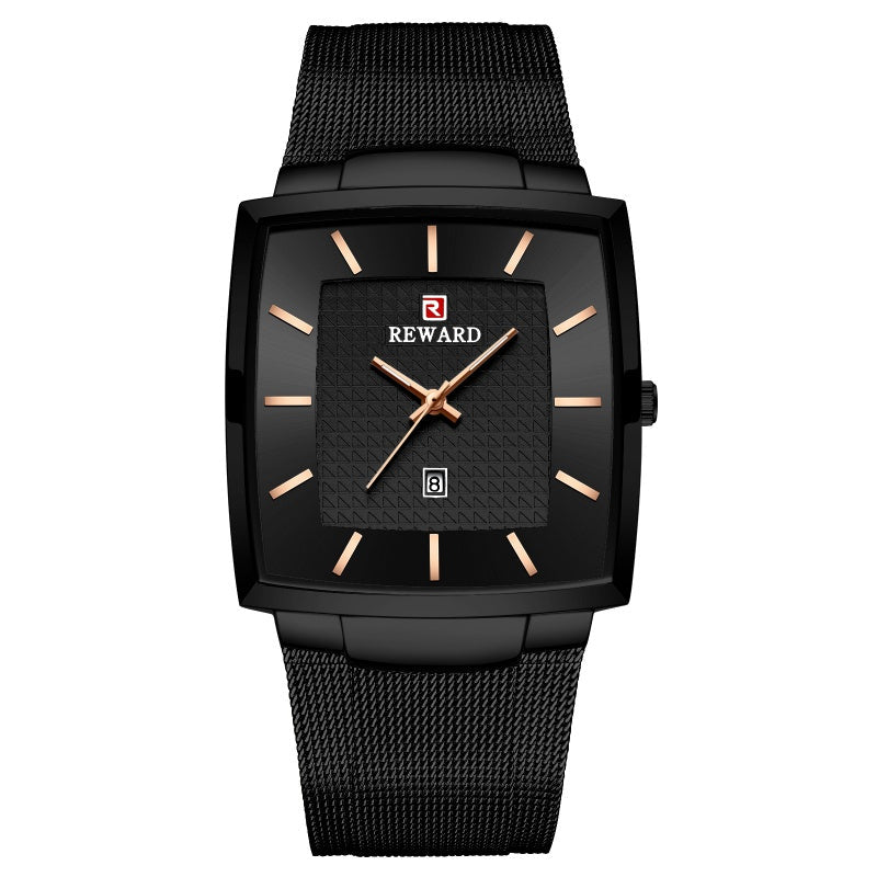 🔥 Jetzt 50 % Rabatt – Sofort zugreifen! ⏳⌚ Herren Quarzarmbanduhr mit eckigem Mesh-Armband, ultraflach ✨