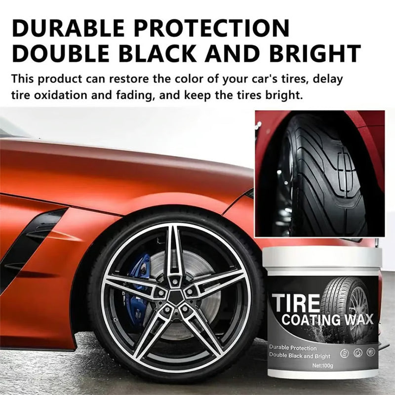 📢📢50 % Rabatt!! ⏰🚗 Vielseitige dauerhafte hydrophobe Reinigungs- und Polierpaste für Autoreifen | Abriebfest | Fleckenabweisend | Glänzender Effekt✨