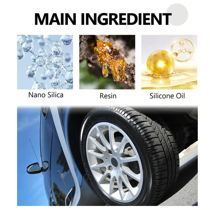 📢📢50 % Rabatt!! ⏰🚗 Vielseitige dauerhafte hydrophobe Reinigungs- und Polierpaste für Autoreifen | Abriebfest | Fleckenabweisend | Glänzender Effekt✨