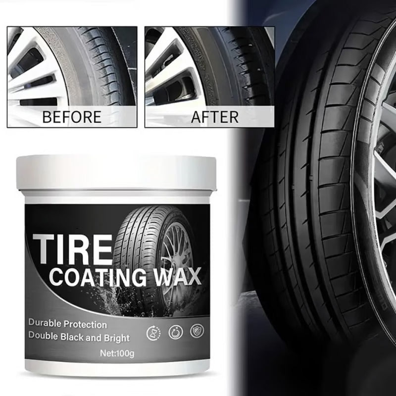 📢📢50 % Rabatt!! ⏰🚗 Vielseitige dauerhafte hydrophobe Reinigungs- und Polierpaste für Autoreifen | Abriebfest | Fleckenabweisend | Glänzender Effekt✨