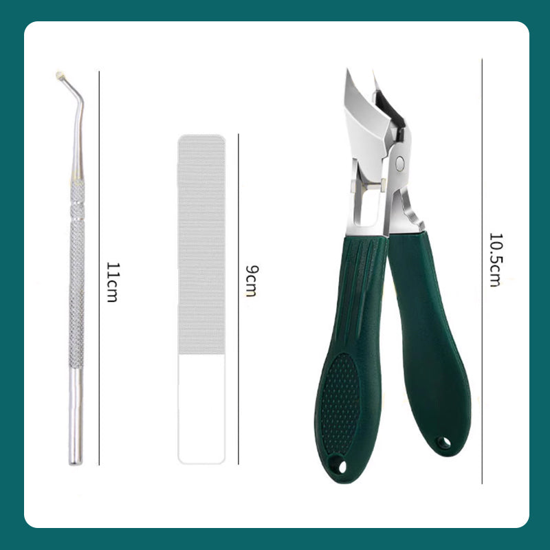 🔥50% RABATT NUR ZEITLIMITIERT🎁 Spritzschutz-Nagelknipser-Set mit 25°-Schrägklinge, 3-teilig | Keine Spritzer mehr!