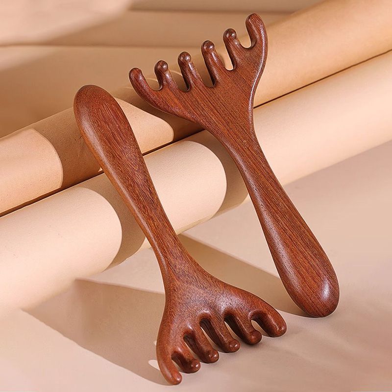 🔥 Kaufe 2, erhalte 3 gratis! 🔥💆‍♀️ Massagekamm mit sechs Zinken für die Meridiane | Löst sanft Verspannungen, beruhigt die Sinne & fördert gesundes Haarwachstum🧘✨