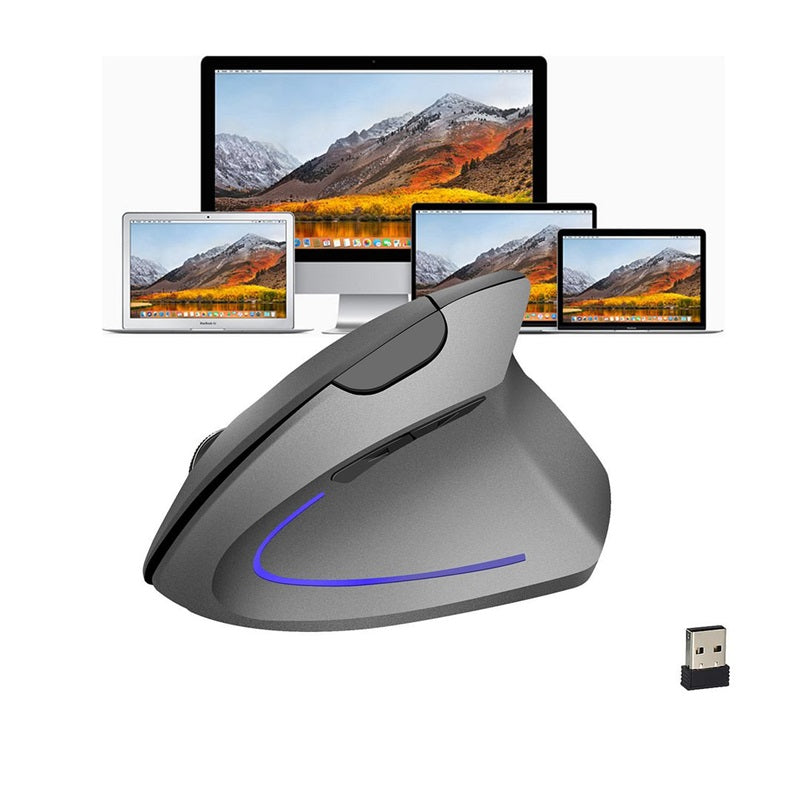 🖱️ 2 Kaufen, 1 Gratis 🎁✨Ergonomische Kabellose Vertikal-Maus mit Handgelenkschutz | ⚡USB-aufladbarer Optischer Maus
