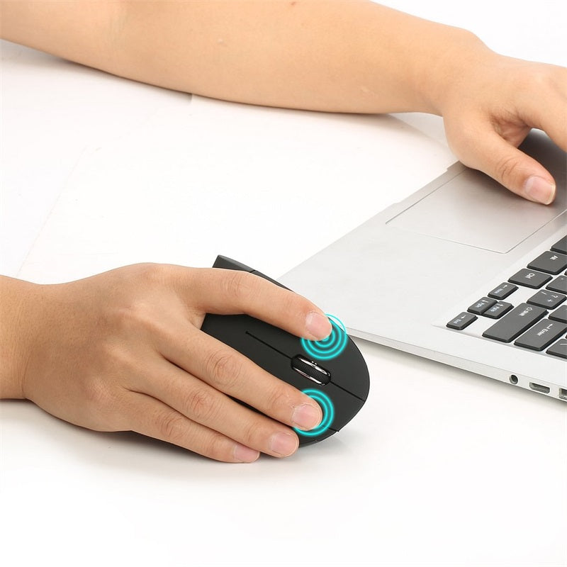 🖱️ 2 Kaufen, 1 Gratis 🎁✨Ergonomische Kabellose Vertikal-Maus mit Handgelenkschutz | ⚡USB-aufladbarer Optischer Maus