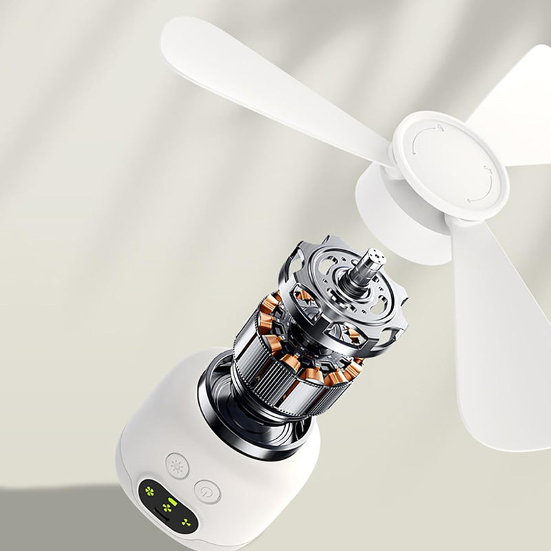 📢📢50 % RABATT!! ⏰Wiederaufladbarer Deckenventilator mit LED-Licht🌬️✨