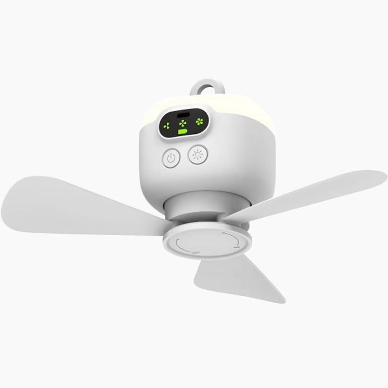 📢📢50 % RABATT!! ⏰Wiederaufladbarer Deckenventilator mit LED-Licht🌬️✨