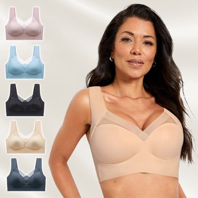 🛍️ 50% RABATT JETZT! ✨ Einteiliger BH ohne Stahlring - Unsichtbare Formgebung mit Atmungsaktivem Stoff für Alltagskomfort 🌸💫