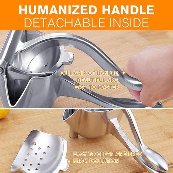 🍋🍊Heißer Verkauf+50 % Rabatt!! 🍹Edelstahl Manueller Entsafter Handfruchtpresse