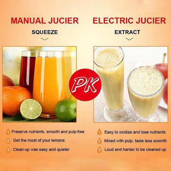 🍋🍊Heißer Verkauf+50 % Rabatt!! 🍹Edelstahl Manueller Entsafter Handfruchtpresse