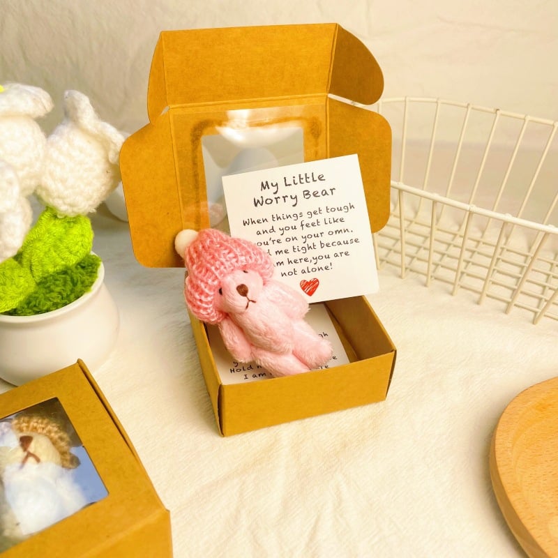 🎁Feiere Weihnachten mit 50 % Rabatt⏳Handgemachter Mini-Plüsch-Teddybär in Box🧸