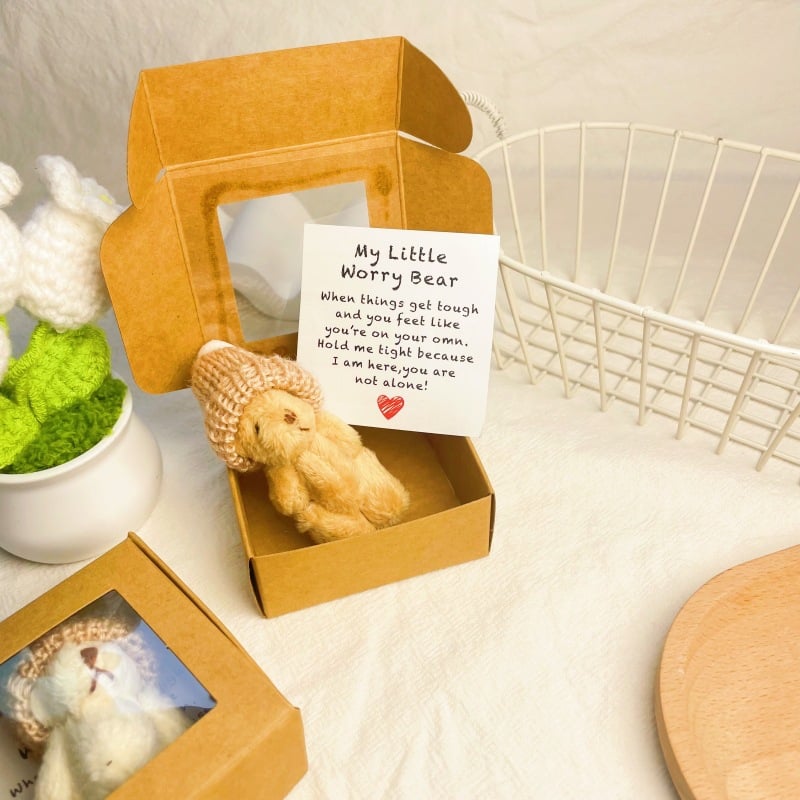 🎁Feiere Weihnachten mit 50 % Rabatt⏳Handgemachter Mini-Plüsch-Teddybär in Box🧸