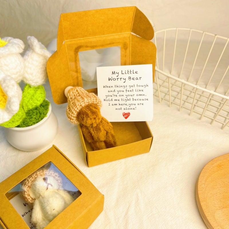 🎁Feiere Weihnachten mit 50 % Rabatt⏳Handgemachter Mini-Plüsch-Teddybär in Box🧸