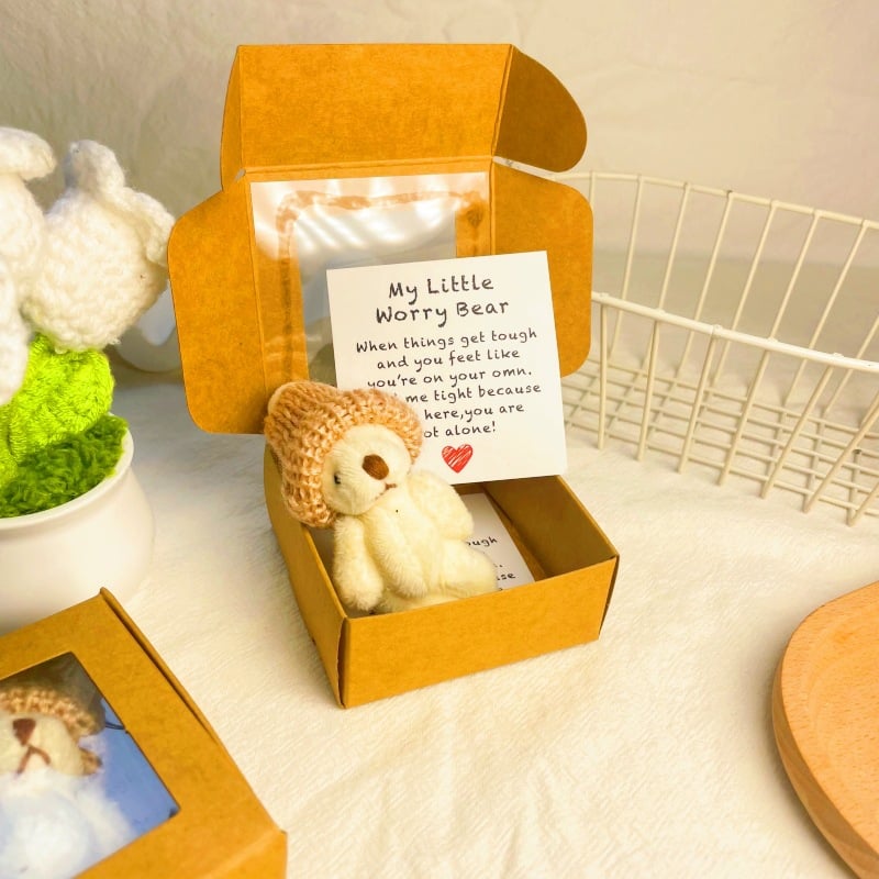 🎁Feiere Weihnachten mit 50 % Rabatt⏳Handgemachter Mini-Plüsch-Teddybär in Box🧸