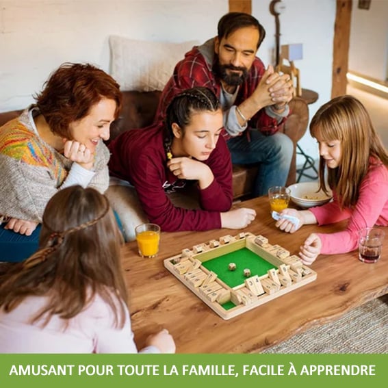 📢📢1 zum halben Preis⏰⏰ 🎲LUSTIGE FAMILIENSPIELE – Shut The Box Brettspiel