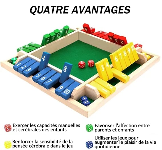 📢📢1 zum halben Preis⏰⏰ 🎲LUSTIGE FAMILIENSPIELE – Shut The Box Brettspiel