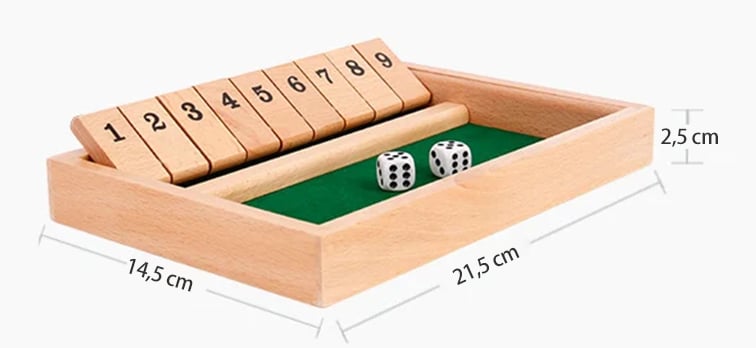 📢📢1 zum halben Preis⏰⏰ 🎲LUSTIGE FAMILIENSPIELE – Shut The Box Brettspiel