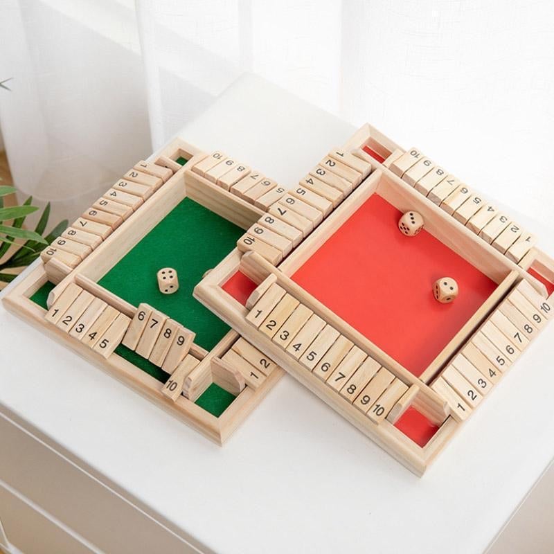 📢📢1 zum halben Preis⏰⏰ 🎲LUSTIGE FAMILIENSPIELE – Shut The Box Brettspiel