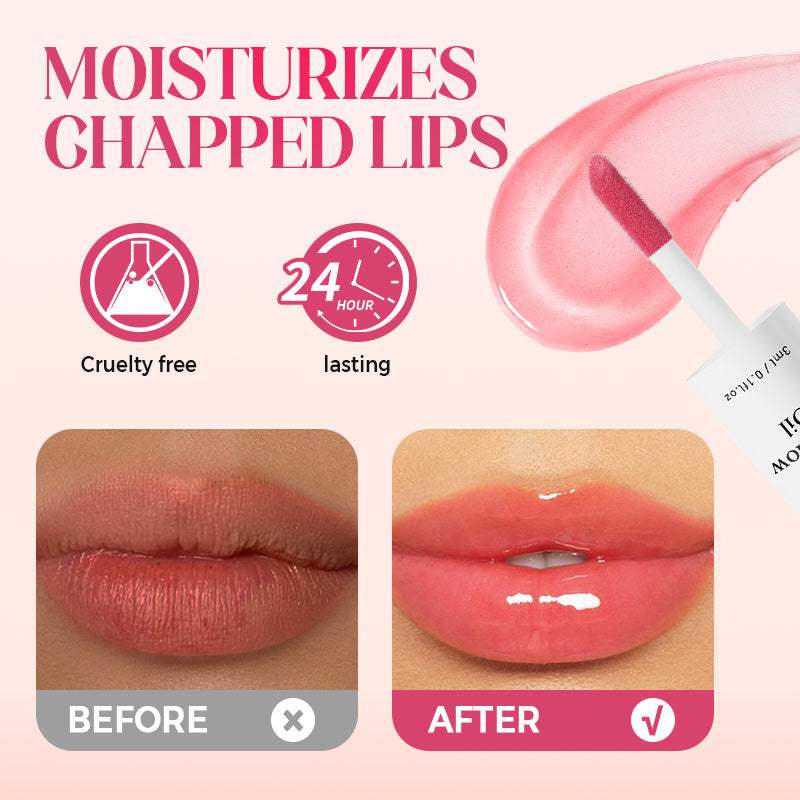 ⚡Über 50.000 verkauft!✨ Nooni Apfel‑Feuchtigkeitsspendendes Lip‑Öl – Voluminisierend, farbbeständig mit glänzendem Finish 💋