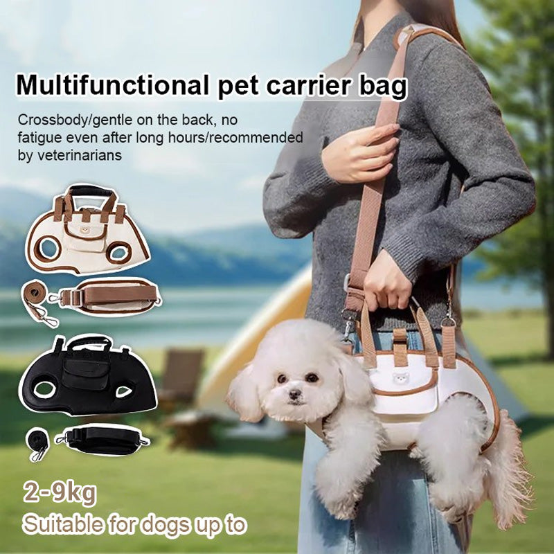 🐶2-in-1 Tragbare, atmungsaktive Haustiertransportbox
