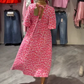 🌻Hot Verkauf 50% Rabatt🌞🌸Damenkleid mit V-Ausschnitt und Druck