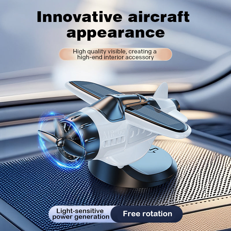 📢📢50 % Rabatt!!🥳💞 50K+ VERKAUFT! ⚡✈️Solarbetriebene Auto-Ornamente in Flugzeugform