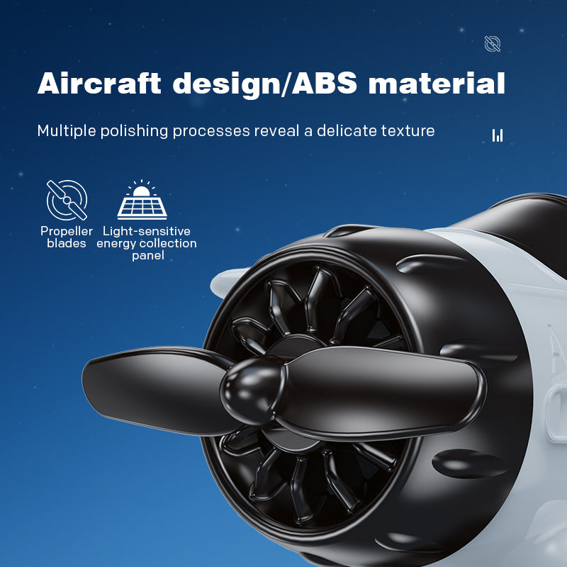 📢📢50 % Rabatt!!🥳💞 50K+ VERKAUFT! ⚡✈️Solarbetriebene Auto-Ornamente in Flugzeugform