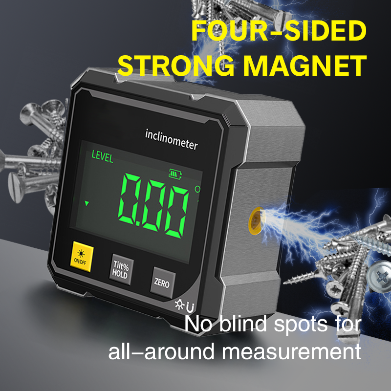 🔥Solange der Vorrat reicht 50 % Rabatt 📐4-seitiger magnetischer digitaler Winkelmesser mit Laser