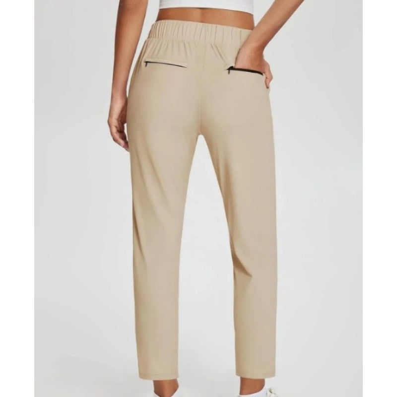 ⏰Limited Time Sale-50% OFF🔥Hochtaillierte elastische Damenhose mit Reißverschlusstaschen