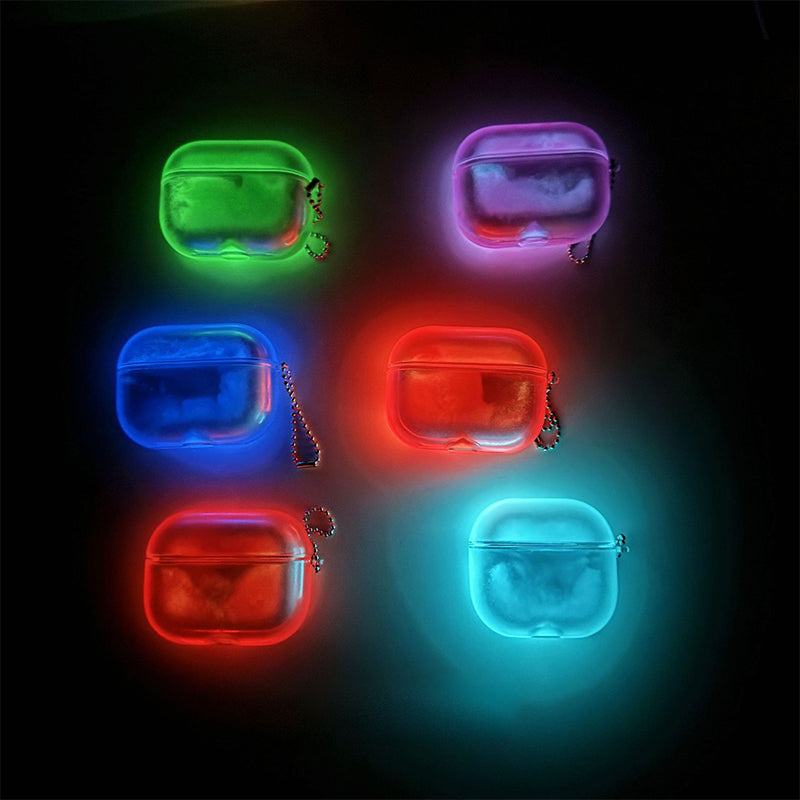 🌟✨ Leuchtende AirPod-Hülle in Treibsand-Optik für AirPods 1/2/3/4/Pro 2 – Stoßdämpfend und schützend